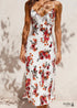 White Spaghetty Strap Boho Maxi Dress Aspen